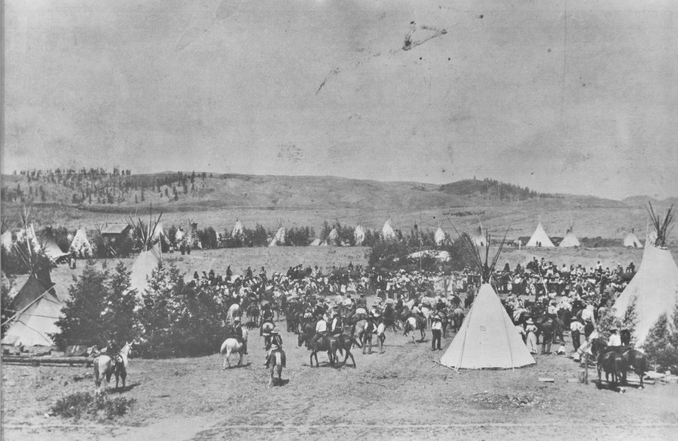 Large tribal encampment gathering