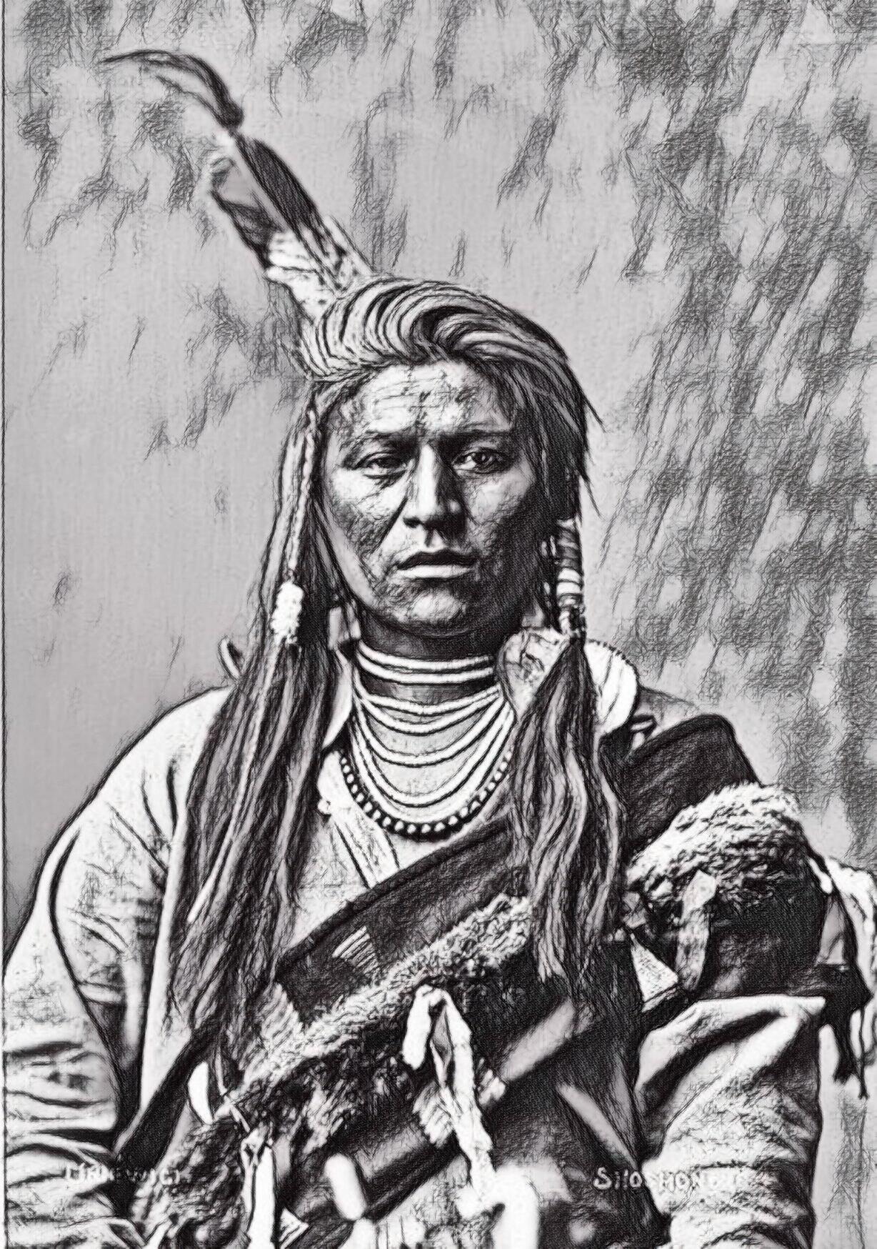 Portrait of a Shoshone chief
